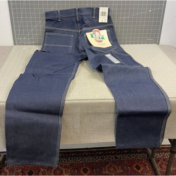 Key Brand Heavyweight Work Dungarees Triple Stitched Rivets 1990's NOS Deadstock - Picture 1 of 14